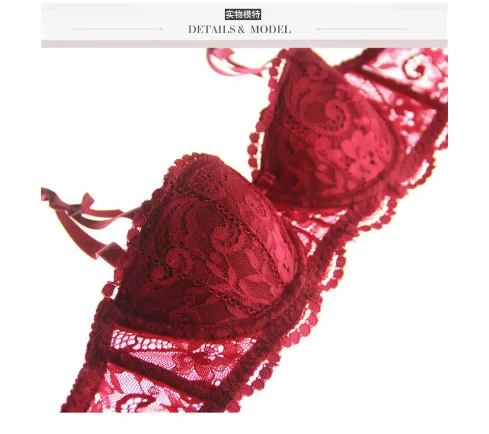 CINOON New plus size women sexy bra set intimates embroidery half cup lingerie thin temptation and panty with Garters Sets 21