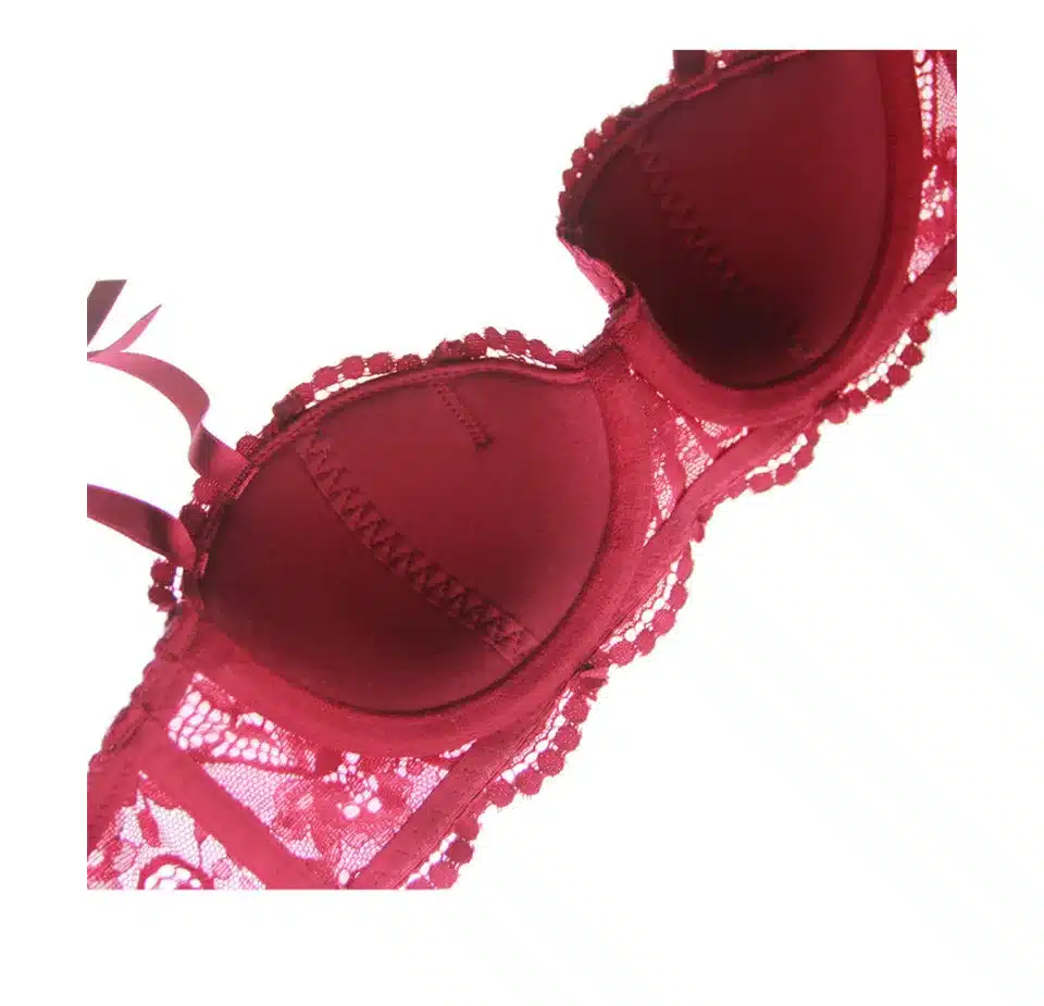 CINOON New plus size women sexy bra set intimates embroidery half cup lingerie thin temptation and panty with Garters Sets 22