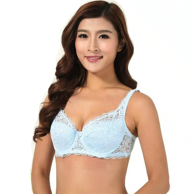 Plus Size Push Up Bra Sexy Lace Bra Cotton Intimate Brassiere Thin Cup Bra Full Cup Black Red Pink Bras 6 Color For Women KTR#62 24