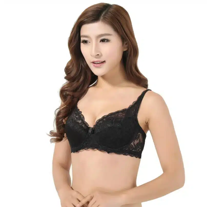 Plus Size Push Up Bra Sexy Lace Bra Cotton Intimate Brassiere Thin Cup Bra Full Cup Black Red Pink Bras 6 Color For Women KTR#62 28