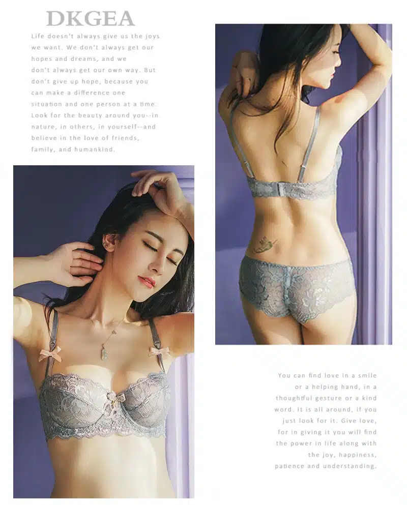 Hot Sexy Bra Set Plus Size 36 38 40 Ultrathin Underwear Women Set White Lace Bra Embroidery Transparent Lingerie Brand Brassiere 13