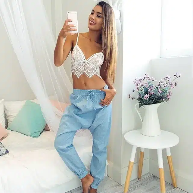CINOON Lace Bra Top Wireless Cups Brassiere Sexy Fashion Eyelash Bralette Cute Crop Top bra Underwear Intimate Tops 17