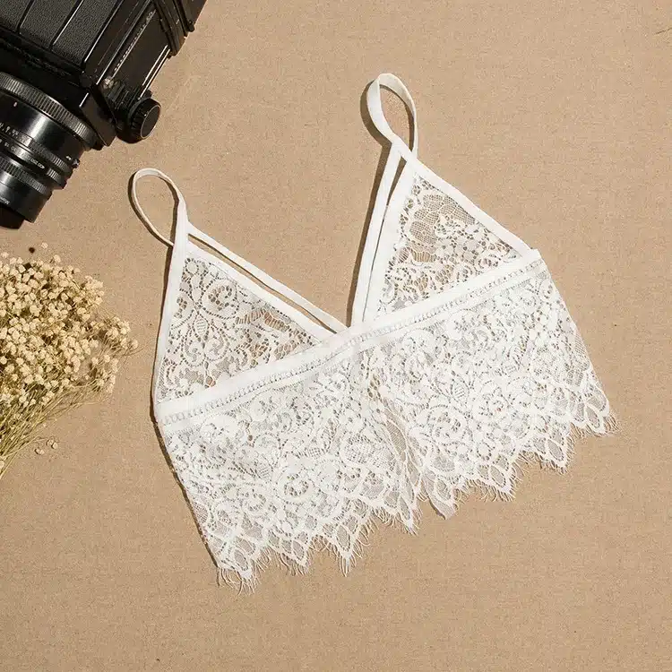 CINOON Lace Bra Top Wireless Cups Brassiere Sexy Fashion Eyelash Bralette Cute Crop Top bra Underwear Intimate Tops 31