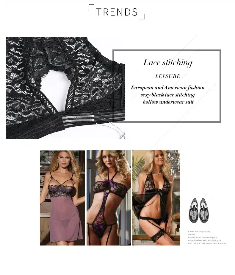 Missomo Women Black Sexy Bra Push Up Halter Wireless Bralettes Nets Semi-sheer Underwear Soft Breathable Bras 2018 New 5