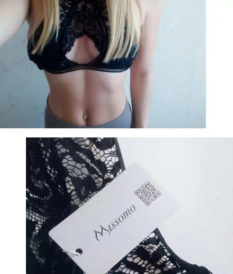 Missomo Women Black Sexy Bra Push Up Halter Wireless Bralettes Nets Semi-sheer Underwear Soft Breathable Bras 2018 New 9