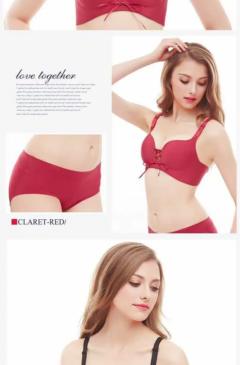DeRuiLaDy 2016 New Brand Sexy Seamless LBBra Gather Adjustable Women Bra Seamless Underwear Lingerie Super Push Up Bra 8 Color 34