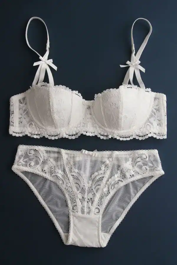 CINOON Fashion sexy bra set underwear intimates embroidery lace temptation black red and white bride small bra underwear set 23