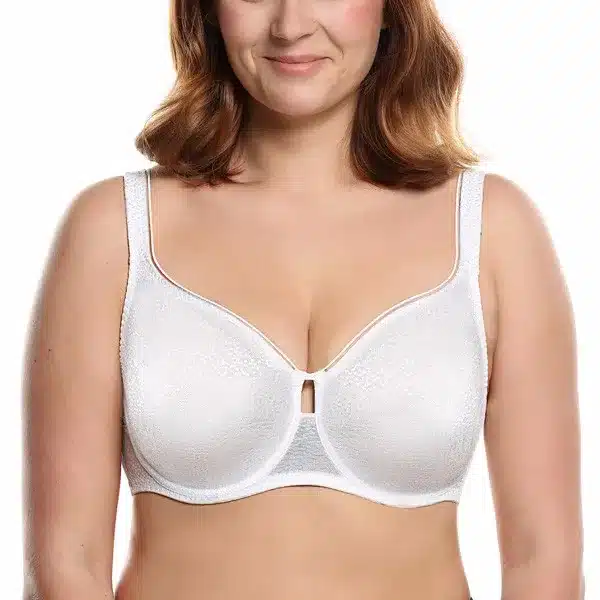 Ekouaer Brand Lace Bra Women's Unlined Brassiere Simple Crop Top Sexy Intimate Underwear Bra Black White 36 38 40 42 B/C/D/DD 23