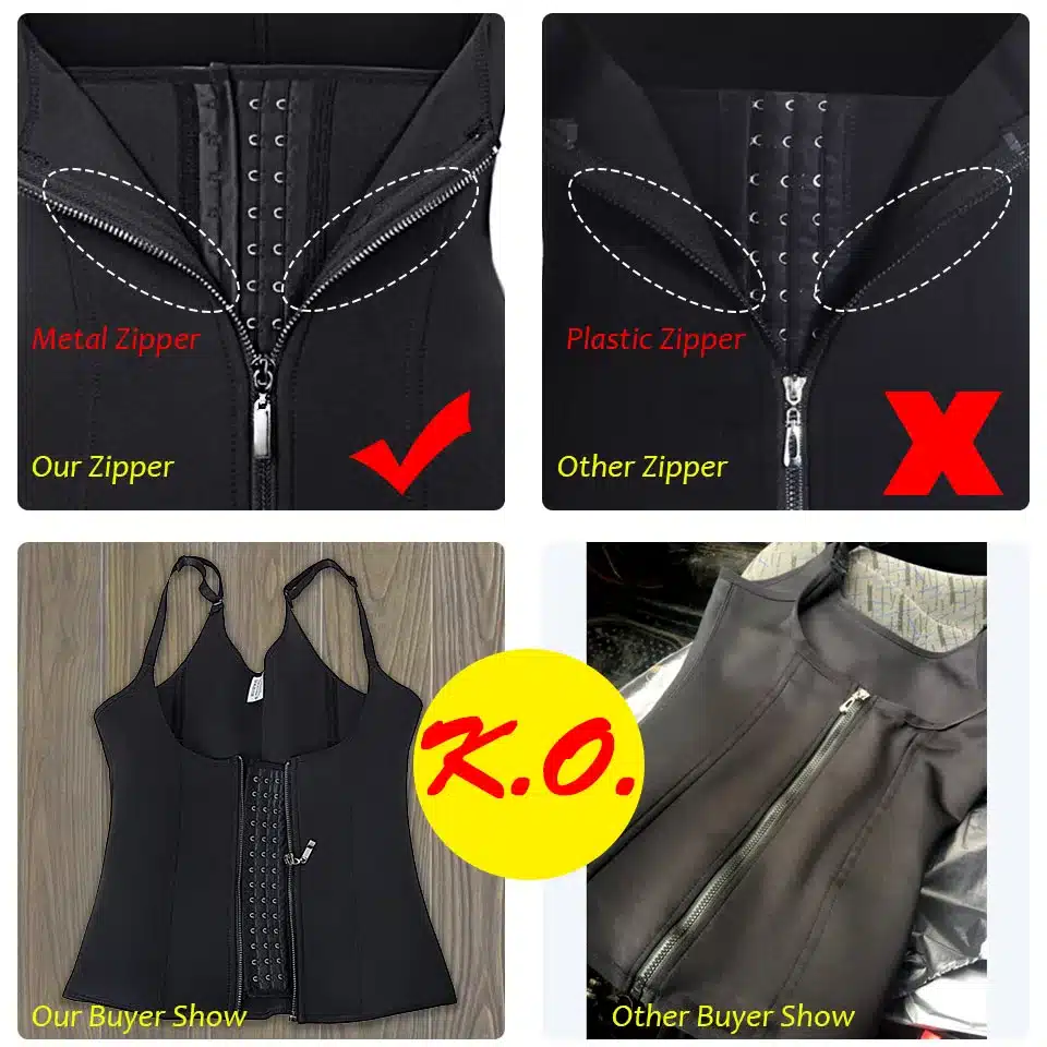 Body Shapes Black 6 Steel Boned Neoprene Sauna Sweat Vest Waist Trainer Slimming Trimmer Corset Workout Thermo Push Up Shapewear 9