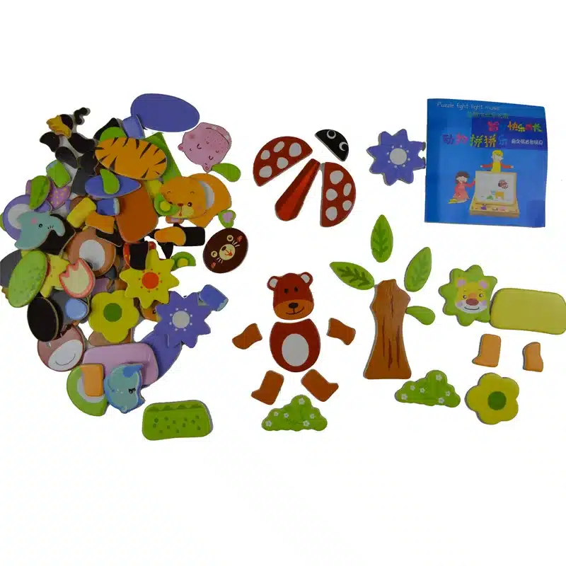 BOHS Multifunctional Educational Animals Alphabetic Letters Numbers Magnetic Puzzle Toys for Children Fridge Magnets 13