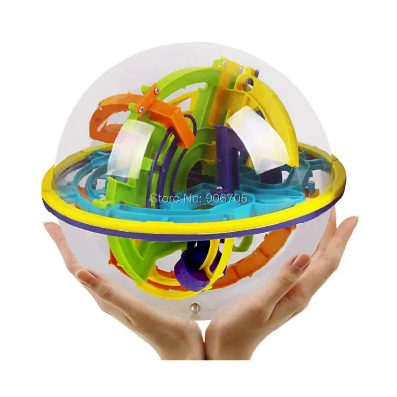 158 Steps 3D Magic Intellect Ball Marble Puzzle Game perplexus magnetic balls IQ Balance toy,Educational classic toys Maze Ball 10