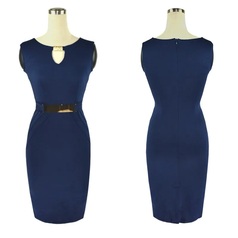 Fashion Women 2014 Gown Empire Waist Knee-Length Sequined Elegant Casual Bodycon Pencil Evening Party Dresses Plus Size S-XXL 20