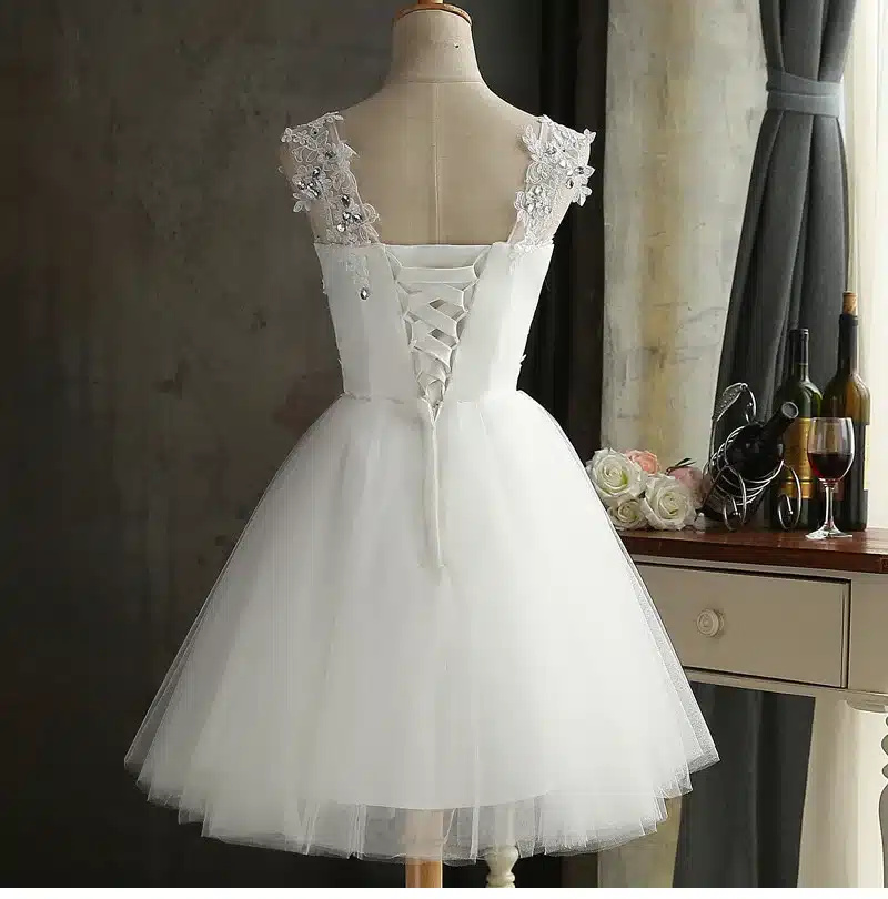 GACVGA 2018 Elegant Lace Diamond Summer Dress Sleeveless Lovely Short Dress For Women Sexy Slim christmas Party Dresses Vestidos 17