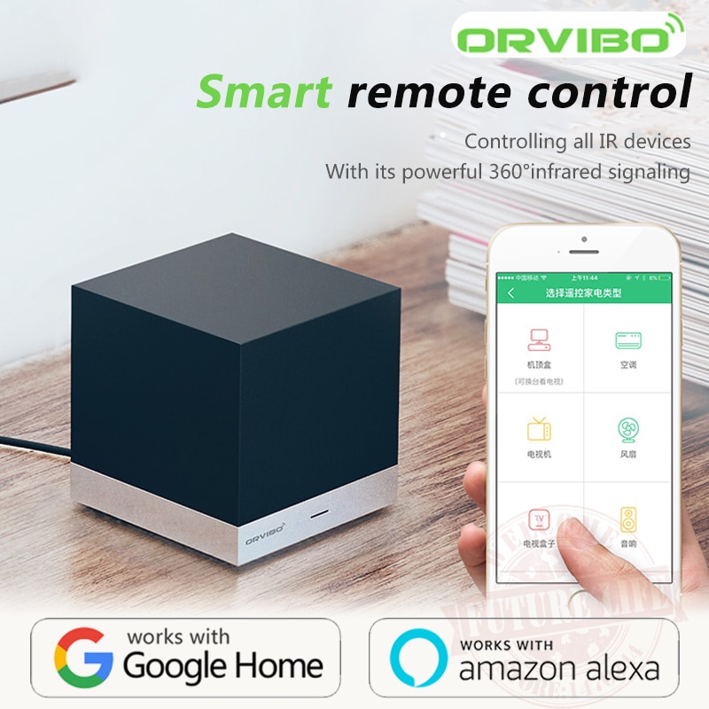 Must nutikas MagicCube kaugjuhtimispult koos 360° infrapunasignaali ja ühilduvusega Alexa ja Google Home'iga.