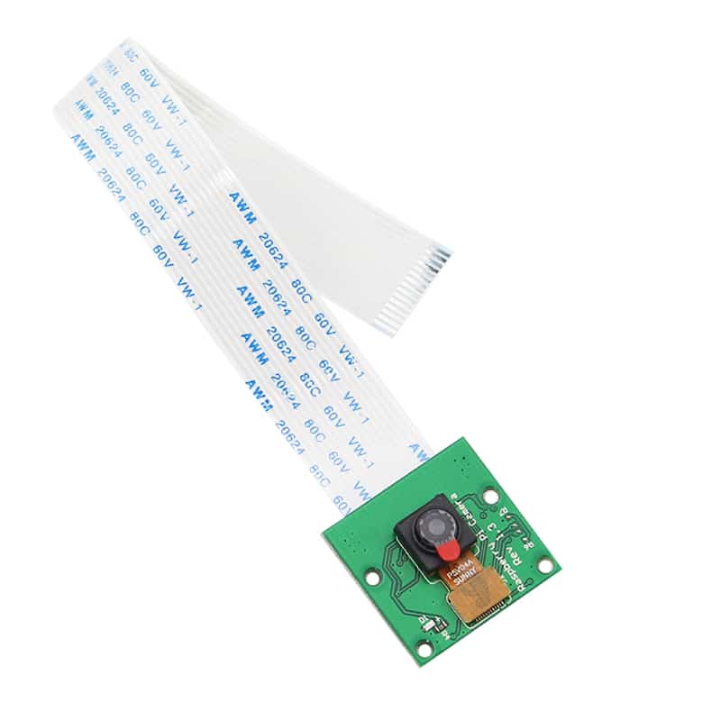 Raspberry Pi 3 Mudel B+ ja 5MP kaameramoodul, mis ühilduvad Raspberry Pi 2 ja 3 mudelitega, koos 15 cm kaabliga.