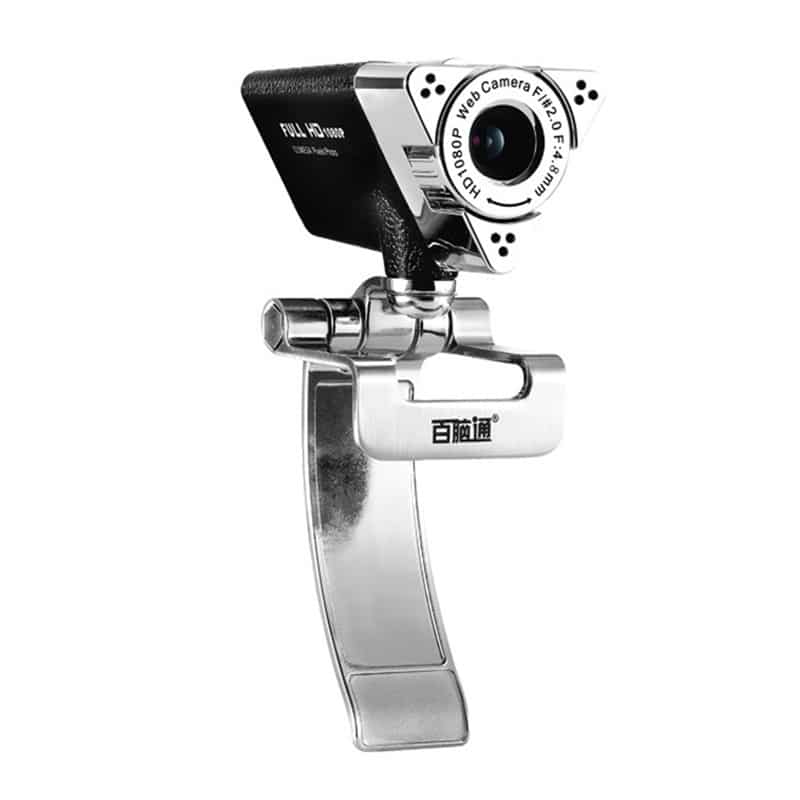 AONI HD veebikaamera kuldse ja hõbedase tooniga koos sisseehitatud mikrofoniga, ühendatav USB kaudu sülearvuti, lauaarvuti ja Android nutiteleriga, toetab 1920*1080 resolutsiooni.