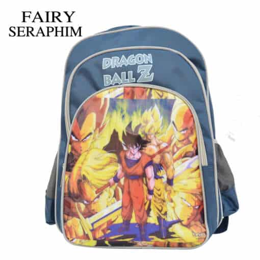 Dragon ball Z teemaline laste seljakott, millel on Sayajins tegelaskujud ja erksad värvid.