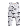 Beebide body dinosaurustega, unisex, puuvillane, varrukateta, multikas dinosauruse kujundusega.