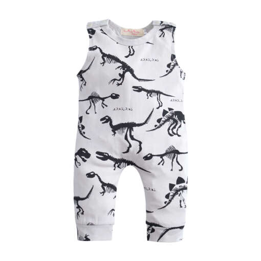 Beebide body dinosaurustega, unisex, puuvillane, varrukateta, multikas dinosauruse kujundusega.