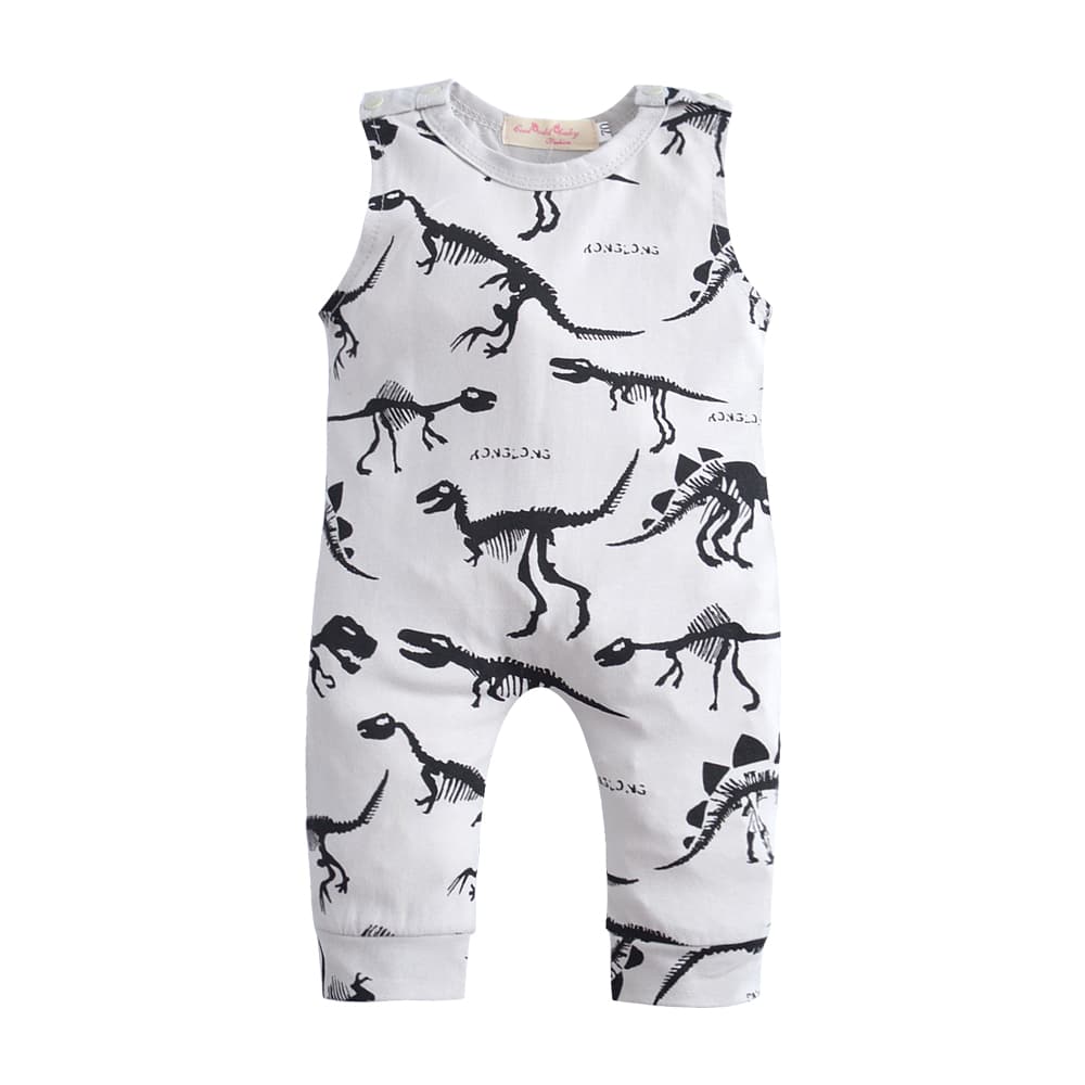 Beebide body dinosaurustega, unisex, puuvillane, varrukateta, multikas dinosauruse kujundusega.