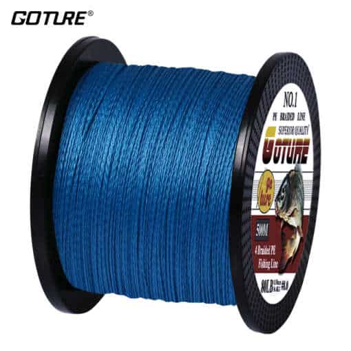 Goture PE punutud õngenöör multifilament, 500M, 4 kihti, karbipüügiks soolases vees, kandevõime 8 10 20 30 40 60 80 LB.