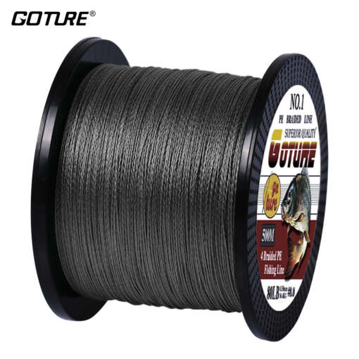 Goture PE punutud õngenöör, multifilament, 500 m, 4 kiudu, karpkala püüdmise nöör soolases vees, erinevad tugevused 8-80 LB