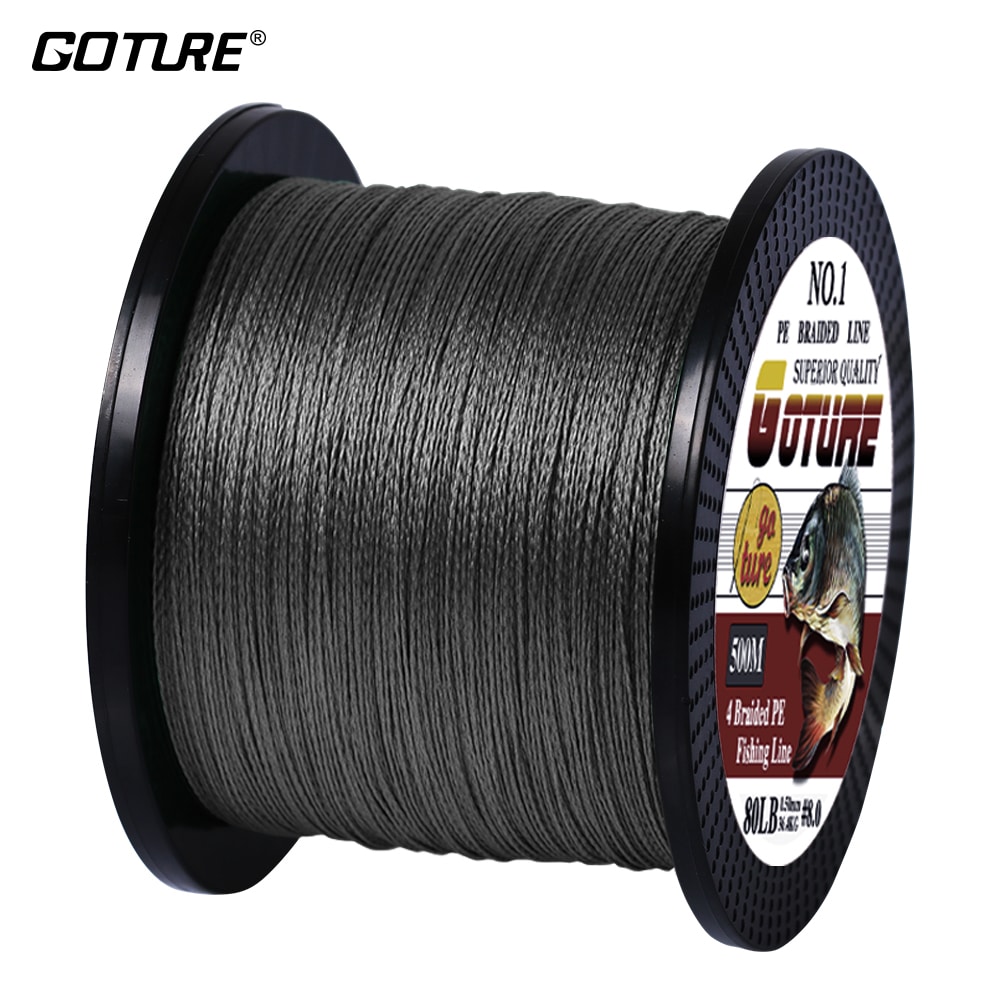 Goture PE punutud õngenöör, multifilament, 500 m, 4 kiudu, karpkala püüdmise nöör soolases vees, erinevad tugevused 8-80 LB