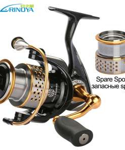 Stiilne ja vastupidav 9BB spinning - 6 kg võimsusega, musta ja kuldse tooniga, komplektis varuosarull, mis sobib ideaalselt kalastusreisideks erinevates tingimustes.
