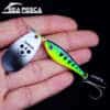 SEAPESCA metallist landid erinevates kaaludes 11g, 15g ja 20g kalapüügiks, varustatud kvaliteetsete kolmikkonksudega ja 3D silmadega, sobivad pale chub, tilapia, snakehead ja säga püügiks.