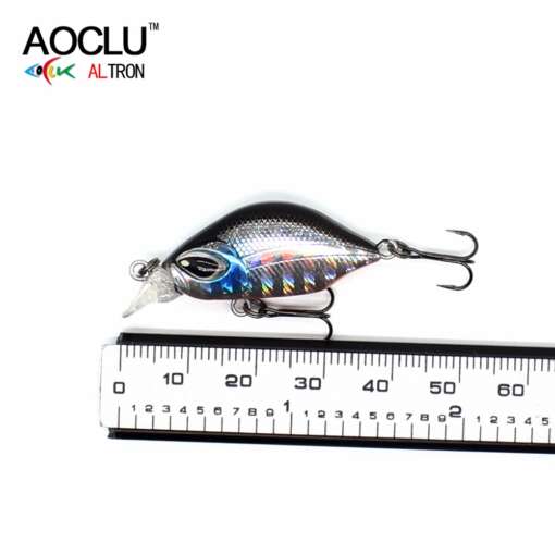 AOCLU värvilised voblerid 4,5 cm, 3 g, uppuvad landid kalapüügiks bassi püüdmiseks, VMC konksudega