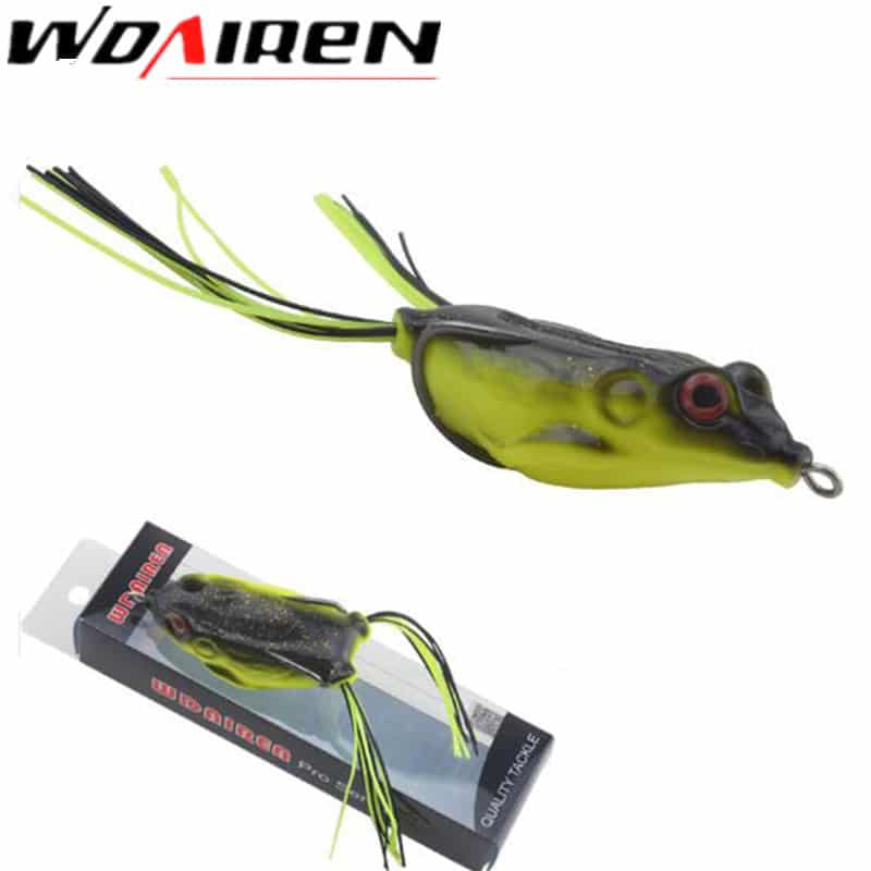 WDAIREN kvaliteetne konnakujuline land 6 cm/12 g, topwater simulatsioon, roheline plastik, BKK konksud, sihtkaladeks pale chub ja bass.