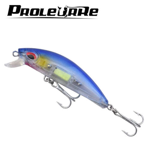 Jaapani laseriga kõva landiga helendav minnow 7 cm 11,6 g kalapüügiks öisel ajal.
