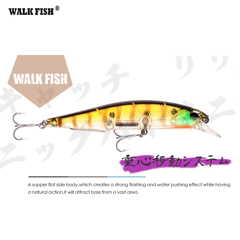 WALK FISH professionaalne minnow landid 11cm, 14g, 5 värvitooni, sügavusega 0.8-1.5m, ujumine atraktiivne kalapüügiks