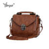 Vintage stiilis crossbody kott, valmistatud PU nahast, sobilik naistele igapäevaseks ja stiilseks kasutamiseks.