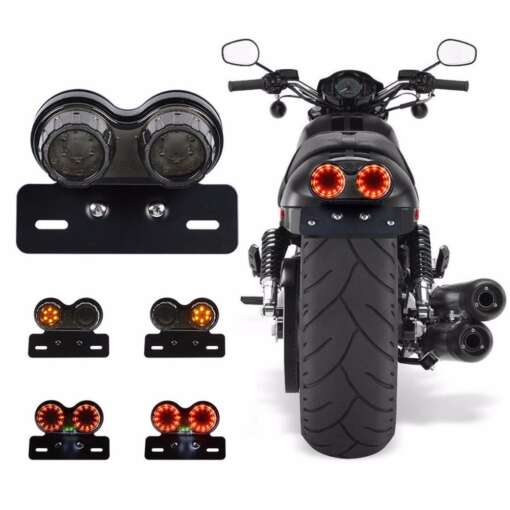 Pidurituli mootorrattale või ATVle, universaalne LED-tuli suunatule, piduritule ja numbritule funktsiooniga, sobib Harley, Bobber Cafe Racer ja ATV-dele.