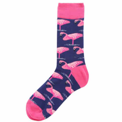 Flamingodega sokid meestele erinevates värvitoonides ja mustrites, valmistatud kammitud puuvillast.