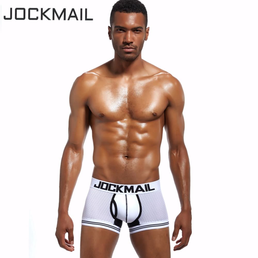 Võrgust Jockmail bokserid meeste pesu, hingav ja seksikas disain.