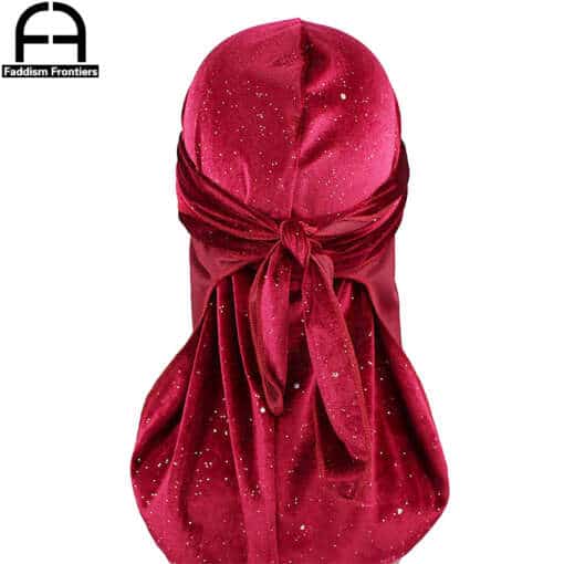 Uus luksuslik meeste särav sametine pearätt turban stiilis, ideaalne moekateks juukseaksessuaarideks.