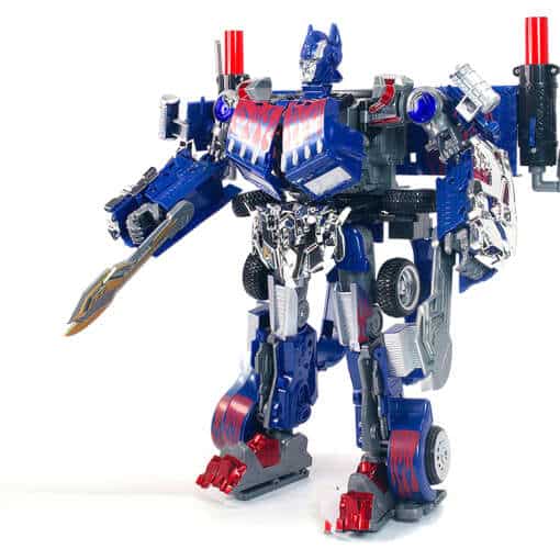 Sinine transformeeruv robot-auto, suurus 32 cm, klassikaline mänguasi lastele, muusikaga.