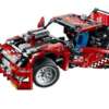 Transformeeruv punane auto, 608 tükki, 2 in 1 mudel, ühilduv Legoe Technic'uga, DIY mänguasi