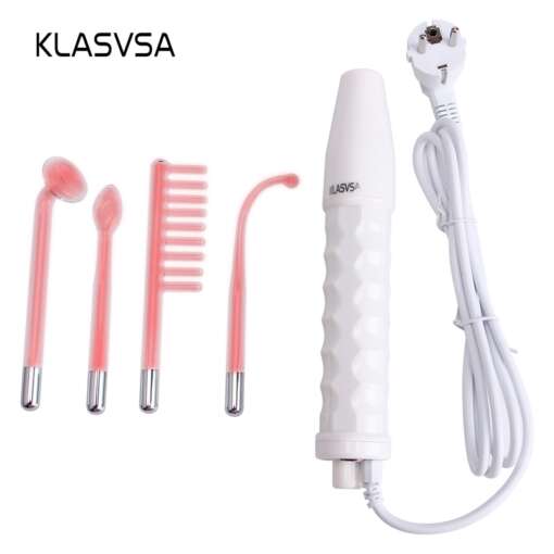 4in1 näonaha hooldaja komplekt koos EU adapteri ja klaaselektroodidega, sobib akne ja kortsude vähendamiseks ning naha pinguldamiseks.