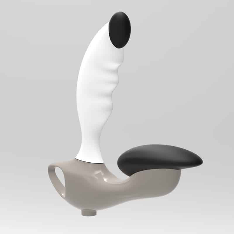 Eesnäärme massaažiseade, mis on valmistatud meditsiinilisest silikoonist, näitab digitaalset ekraani ja ergonoomilist disaini. Seade on suunatud kroonilise bakteriaalse ja abakteriaalse prostatiidi raviks, pakkudes täpseid impulsse ning magnetvälja teraapiat põletiku vähendamiseks.