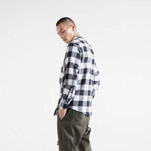Meeste pikkade varrukatega puuvillane särk, ruuduline, slim fit, suurustes S-4XL