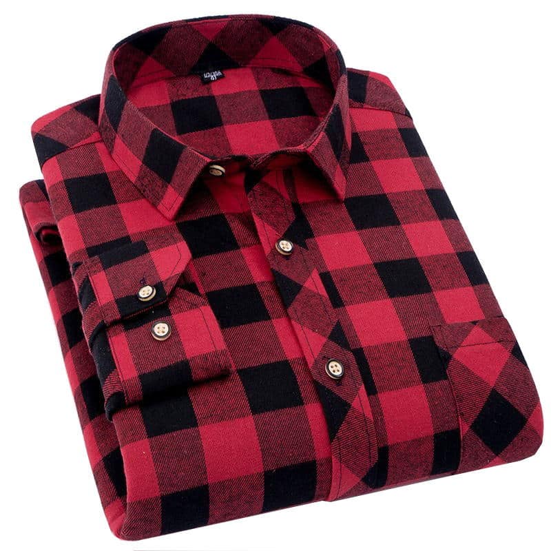 Meeste ruuduline flanellsärk, slim fit, pehme kevadine, pikkade varrukatega, suurused kuni 6XL.
