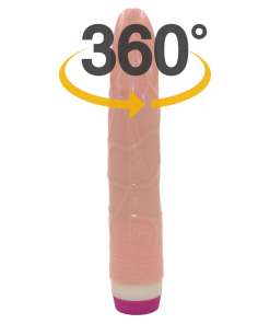 nahavärvi vibreeriv dildo, millel on 360-kraadine pöörlemisvõime