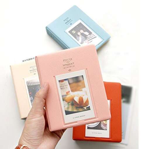 64 taskuga polaroidfotoalbum Fujifilm Instax Mini filmi jaoks, sinine kaanega.