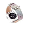 Leopardimustriga vikerkaarevärviline bling-bling nahast rihm Apple kella mudelitele Series 1, 2, 3, sobib suurustele 42mm ja 38mm.