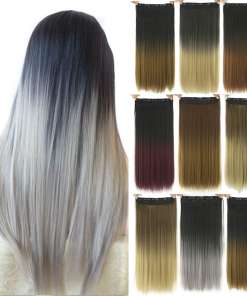 ombre sirged juuksepikendused erinevates värvitoonides