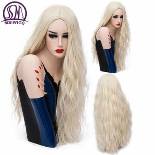 blond laineline parukas mannekeenil