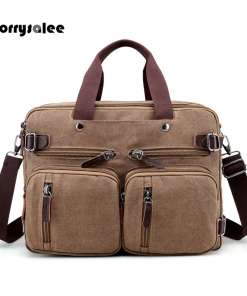 pruun meeste õlakott mitme taskuga ja reguleeritava rihmaga